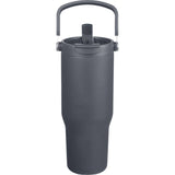 Carnival Recycled Sip Or Swig Tumbler 30oz — Gray (GY) — blank front view — 27