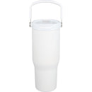 Carnival Recycled Sip Or Swig Tumbler 30oz — White (WH) — blank front view