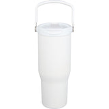 Carnival Recycled Sip Or Swig Tumbler 30oz — White (WH) — blank front view — 7