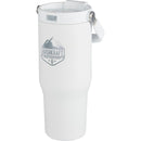Carnival Recycled Sip Or Swig Tumbler 30oz — White (WH) — decorated front view