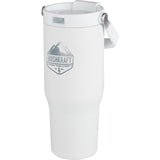 Carnival Recycled Sip Or Swig Tumbler 30oz — White (WH) — decorated front view — 2