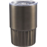 Elite Geometry Recycled Stainless Tumbler 16oz — Gray (GY) — blank front view — 7