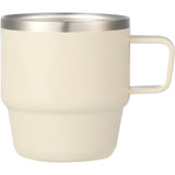 Doppio Stackable Recycled Mug Set 6oz — Cream (CR) — blank front view — 6