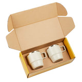 Doppio Stackable Recycled Mug Set 6oz — Cream (CR) — blank product view — 3