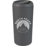 Drake Eco-Friendly Vacuum Insulated Tumbler 16oz — Gray (GY) — decorated front view — 14