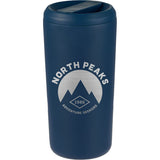 Drake Eco-Friendly Vacuum Insulated Tumbler 16oz — Midnight Blue — decorated front view — 10