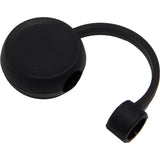 Recycled Silicone Straw Topper — Black (BK) — blank front view — 17