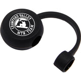 Recycled Silicone Straw Topper — Black (BK) — decorated front view — 16
