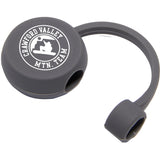 Recycled Silicone Straw Topper — Gray (GY) — decorated front view — 7