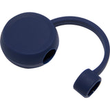 Recycled Silicone Straw Topper — Navy (NY) — blank front view — 14