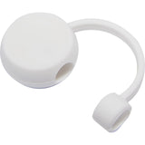 Recycled Silicone Straw Topper — White (WH) — blank front view — 11