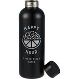 Cleave Recycled Stainless Steel Bottle 25oz — Black (BK) — decorated front view — 4