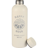 Cleave Recycled Stainless Steel Bottle 25oz — Cream (CR) — decorated front view — 12