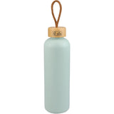 Tania Recycled Bottle w/ FSC® 100% Bamboo Lid 26oz — Blue Agave — blank back view — 43