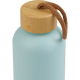 Tania Recycled Bottle w/ FSC® 100% Bamboo Lid 26oz — Blue Agave — blank detail view — 41