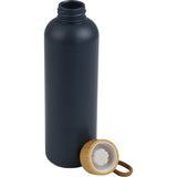 Tania Recycled Bottle w/ FSC® 100% Bamboo Lid 26oz — Nightfall Blue — blank front view — 33