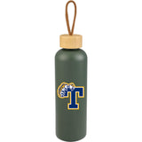 Tania Recycled Bottle w/ FSC® 100% Bamboo Lid 26oz — Sage Green — decorated front view — 26