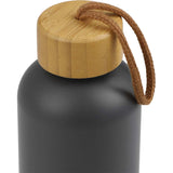 Tania Recycled Bottle w/ FSC® 100% Bamboo Lid 26oz — Stone (ST) — blank detail view — 23