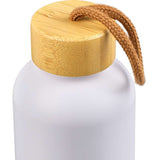 Tania Recycled Bottle w/ FSC® 100% Bamboo Lid 26oz — White (WH) — blank detail view — 17