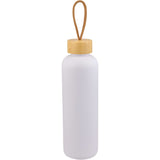 Tania Recycled Bottle w/ FSC® 100% Bamboo Lid 26oz — White (WH) — blank front view — 16