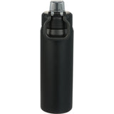 Canyon Recycled Stainless Steel Bottle 30oz — Black (BK) — blank back view — 37