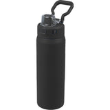 Canyon Recycled Stainless Steel Bottle 30oz — Black (BK) — blank front view — 36