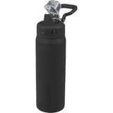 Canyon Recycled Stainless Steel Bottle 30oz — Black (BK) — blank front view — 34