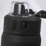 Canyon Recycled Stainless Steel Bottle 30oz — Black (BK) — blank detail view — 32