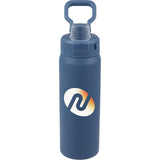 Canyon Recycled Stainless Steel Bottle 30oz — Nightfall Blue — decorated front view — 12