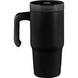 Peak Recycled Insulated Sip Or Swig Mug 24 oz — Black (BK) — blank back view — 4