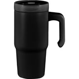 Peak Recycled Insulated Sip Or Swig Mug 24 oz — Black (BK) — blank front view — 3