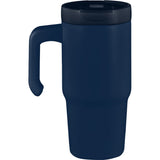 Peak Recycled Insulated Sip Or Swig Mug 24 oz — Navy (NY) — blank back view — 15