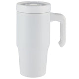 Peak Recycled Insulated Sip Or Swig Mug 24 oz — White (WH) — blank front view — 9