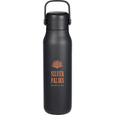 Explorer Threadless Recycled Stainless Bottle 25oz — Black (BK) — decorated front view