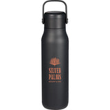 Explorer Threadless Recycled Stainless Bottle 25oz — Black (BK) — decorated front view — 7