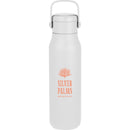 Explorer Threadless Recycled Stainless Bottle 25oz — White (WH) — decorated front view
