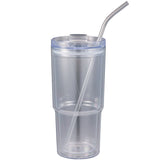 Mia Recycled Acrylic Tumbler 24oz — Clear (CL) — blank front view — 13