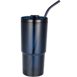 Mia Recycled Acrylic Tumbler 24oz — Navy (NY) — blank front view — 10