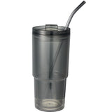 Mia Recycled Acrylic Tumbler 24oz — Smoke (SM) — blank front view — 4