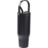 Trinity 30 oz Recycled Leakproof Straw Tumbler — Black (BK) — blank right angle — 28