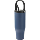 Trinity 30 oz Recycled Leakproof Straw Tumbler — Navy (NY) — blank left angle