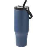 Trinity 30 oz Recycled Leakproof Straw Tumbler — Navy (NY) — blank left angle — 21