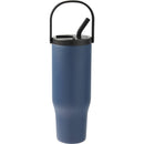 Trinity 30 oz Recycled Leakproof Straw Tumbler — Navy (NY) — blank front view