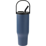Trinity 30 oz Recycled Leakproof Straw Tumbler — Navy (NY) — blank front view — 13