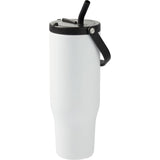 Trinity 30 oz Recycled Leakproof Straw Tumbler — White (WH) — blank left angle — 11