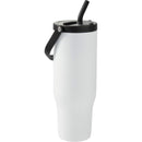 Trinity 30 oz Recycled Leakproof Straw Tumbler — White (WH) — blank right angle