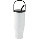 Trinity 30 oz Recycled Leakproof Straw Tumbler — White (WH) — blank front view