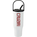 Trinity 30 oz Recycled Leakproof Straw Tumbler — White (WH) — decorated front view