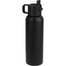 Clio Eco-Friendly Straw Lid Vacuum Bottle 22 oz — Black (BK) — blank left angle