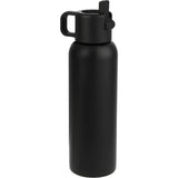 Clio Eco-Friendly Straw Lid Vacuum Bottle 22 oz — Black (BK) — blank left angle — 33